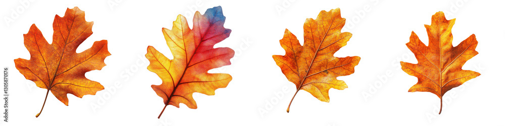 Obraz premium Colorful Autumn Leaves Displaying Fall Season Vibrancy and Beauty