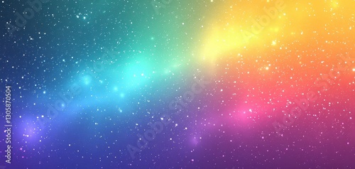 Vibrant cosmic background featuring a gradient spectrum of colors against a field of stars offering a surreal space atmosphere for imaginative projects
