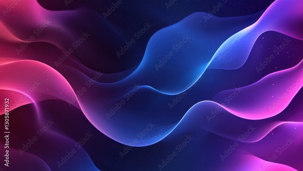 Obraz premium Vibrant Fluid Wave Patterns in Gradient Colors of Blue, Pink, and Purple Design for Abstract Background or Wallpaper Use