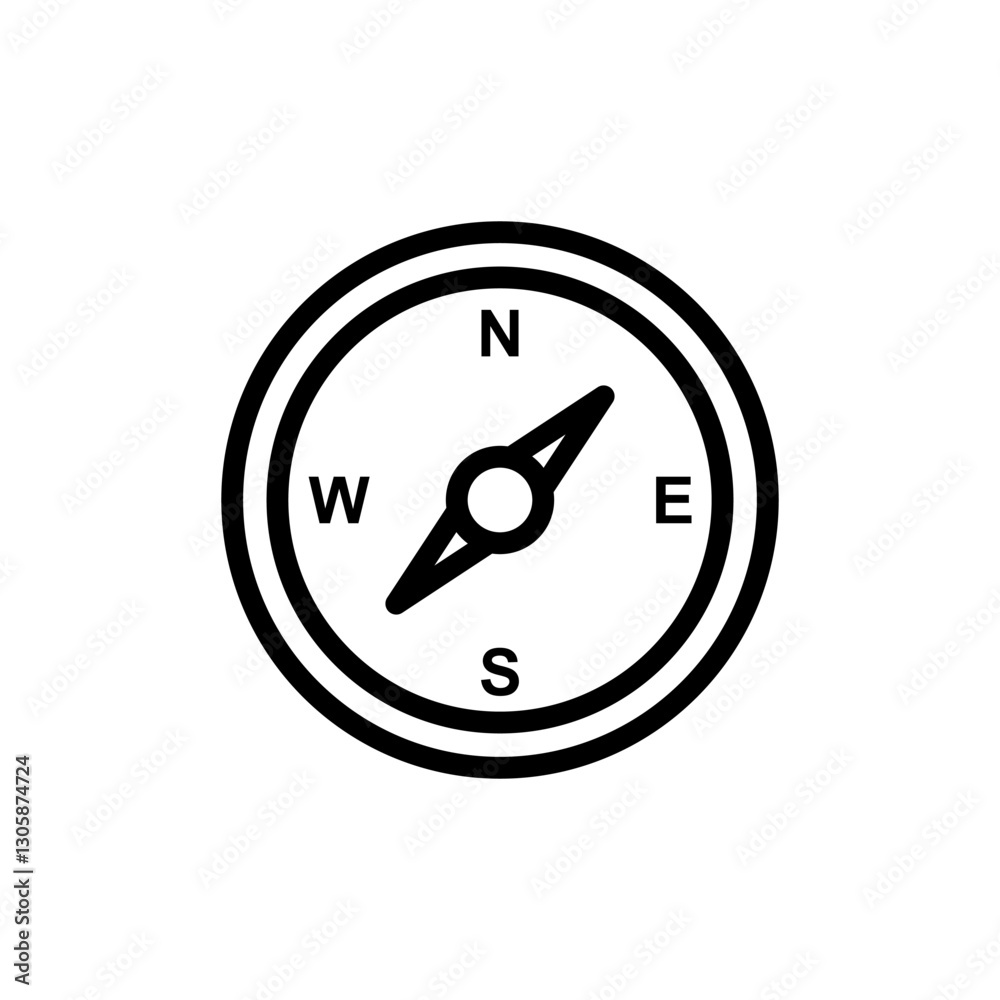 Compass icon vector illustration. arrow compass icon sign and symbol Compass icon vector illustration. arrow compass icon sign and symbol