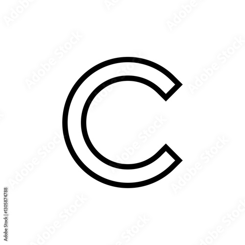 Copyright icon vector illustration. copyright sign and symbol