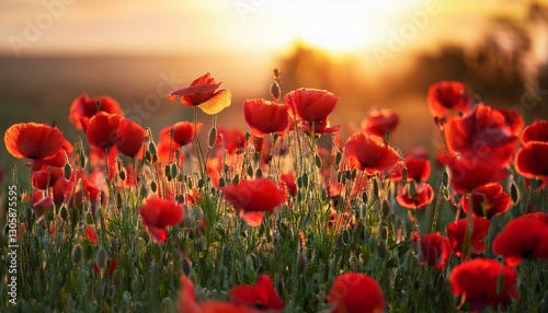 red poppy flowers for remembrance day sunday
