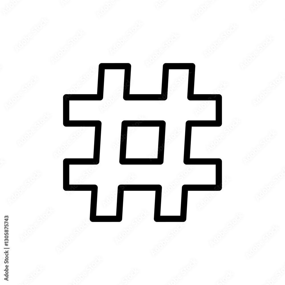 Fototapeta premium Hashtag icon vector illustration. hashtag sign and symbol