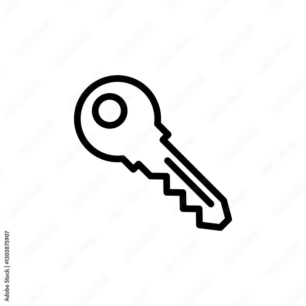 Key icon vector illustration. Key sign and symbol.
