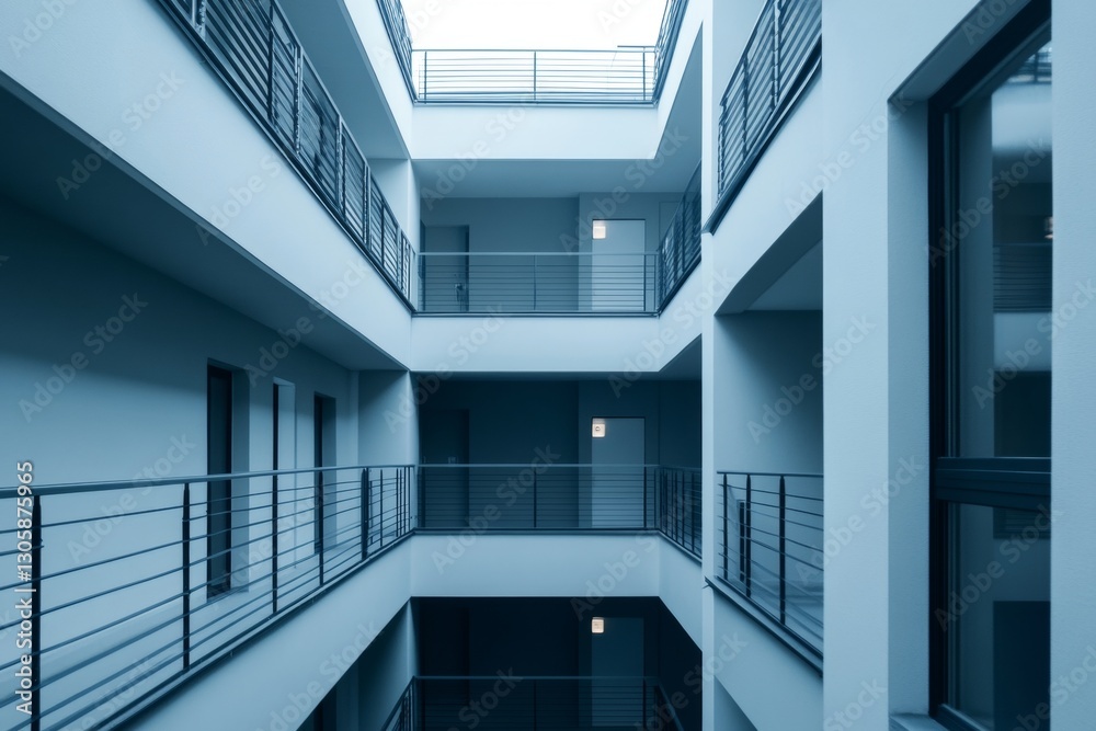 modern architecture. Interior of a modern apartment building. modern architecture. Interior of a modern apartment building.