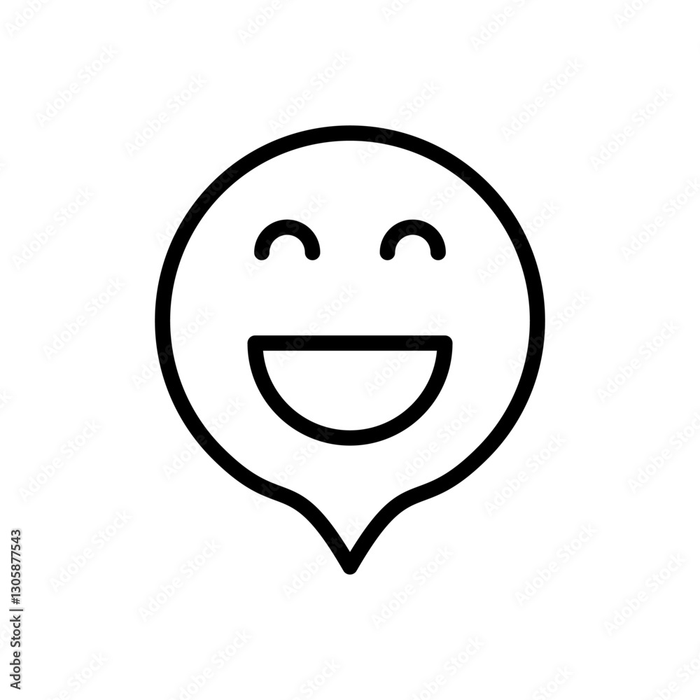 Fototapeta premium smile icon vector illustration. smile emoticon icon. feedback sign and symbol
