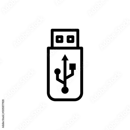 Usb icon vector illustration. Flash disk sign and symbol. flash drive sign.