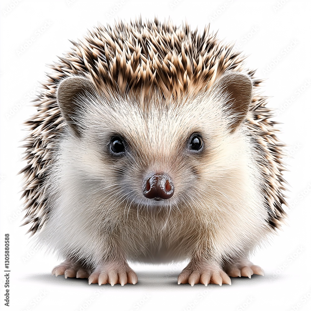 Obraz premium Adorable European Hedgehog Close-Up: Cute Wildlife Photography in Natural Habitat