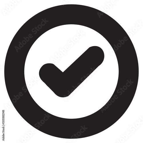 back Checkmark icon for apps and websites vector illustration