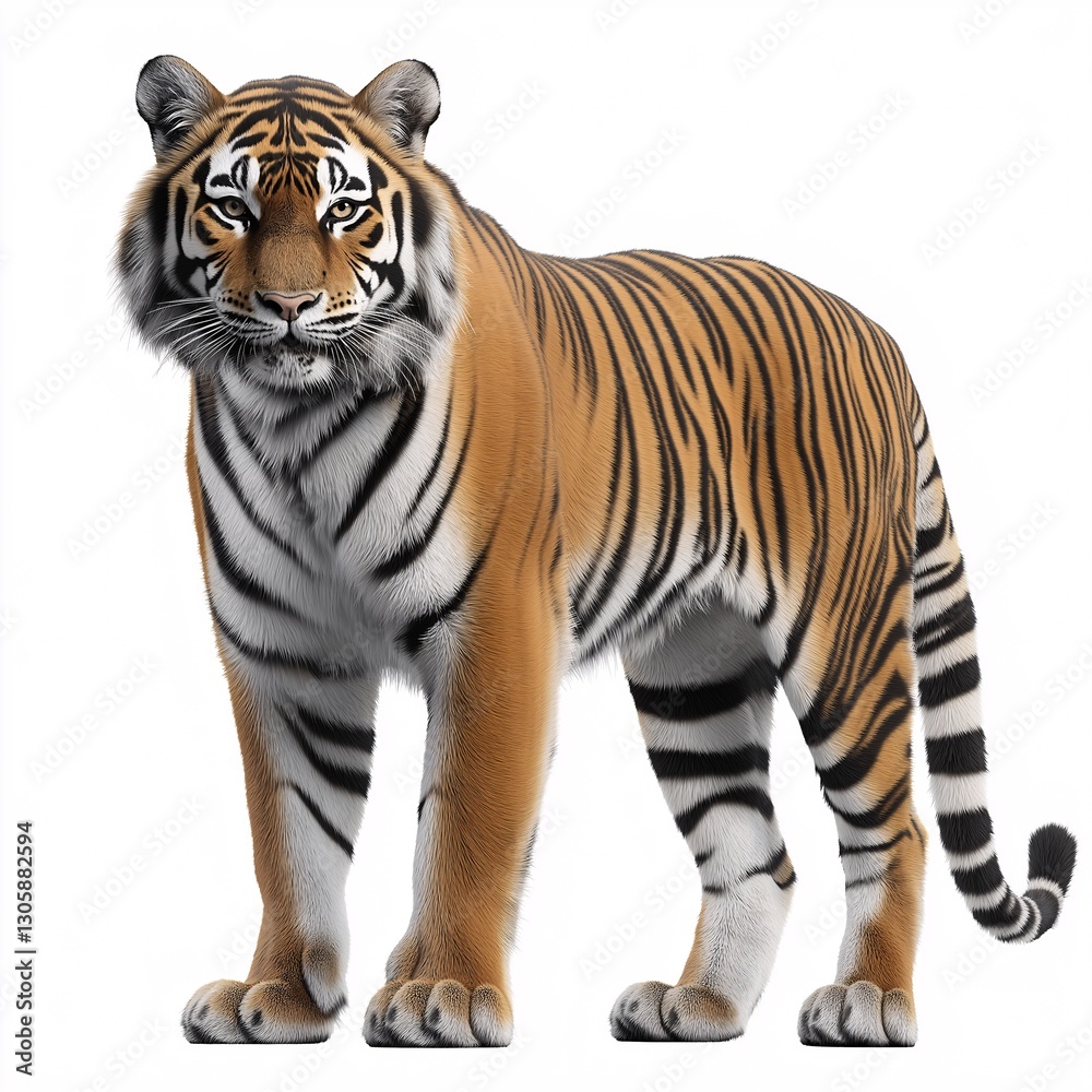 Obraz premium Majestic Tiger: Endangered Species in Their Natural Habitat and the Importance of Wildlife Conservation