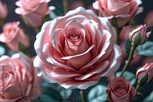 Vibrant Rosebud Paper Texture for Creative Design and Home Decor