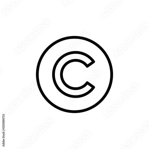 Copyright icon logo design. copyright sign and symbol