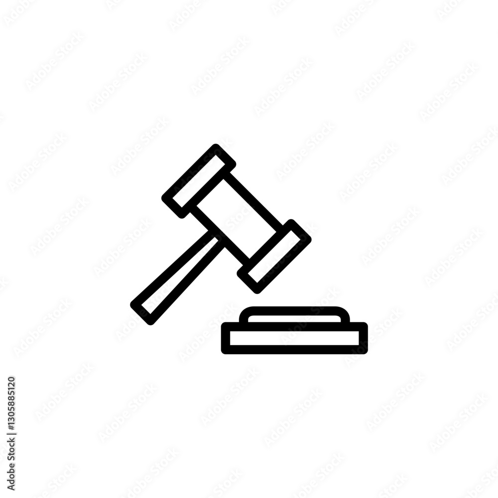 Gavel icon logo design. judge gavel sign and symbol. law icon. auction hammer Gavel icon logo design. judge gavel sign and symbol. law icon. auction hammer