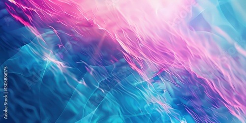 Vibrant abstract wave patterns in pink and blue.