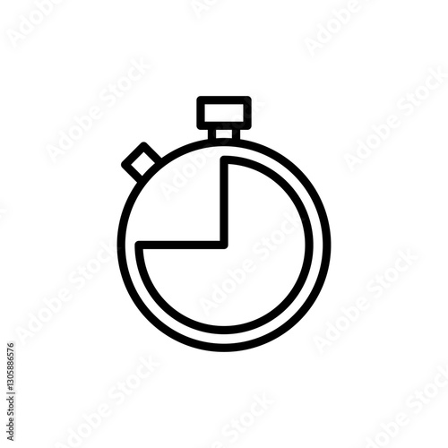 Stopwatch icon logo design. Timer sign and symbol. Countdown icon. Period of time