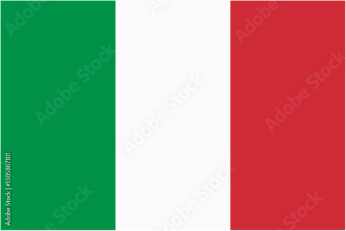 Italy flag official isolated on transparent PNG background. Perfect for designs, high-quality vector image. The iconic green, white, and red vertical stripes symbolizing Italian unity and heritage.