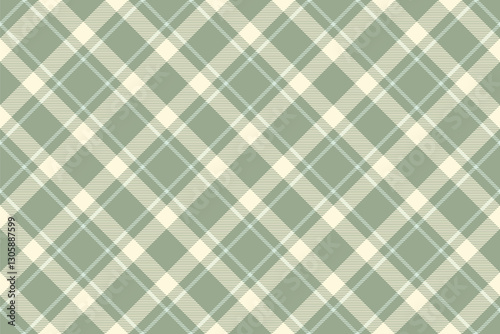 Elegant sage green and cream diagonal plaid pattern.  Perfect for textile design, website backgrounds, or crafting projects.  This timeless pattern evokes feelings of serenity and sophistication.