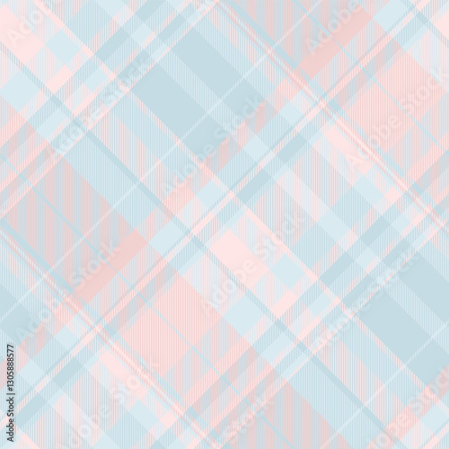 Soft pastel plaid pattern.  Subtle diagonal lines in pale pink and blue create a gentle, calming aesthetic.