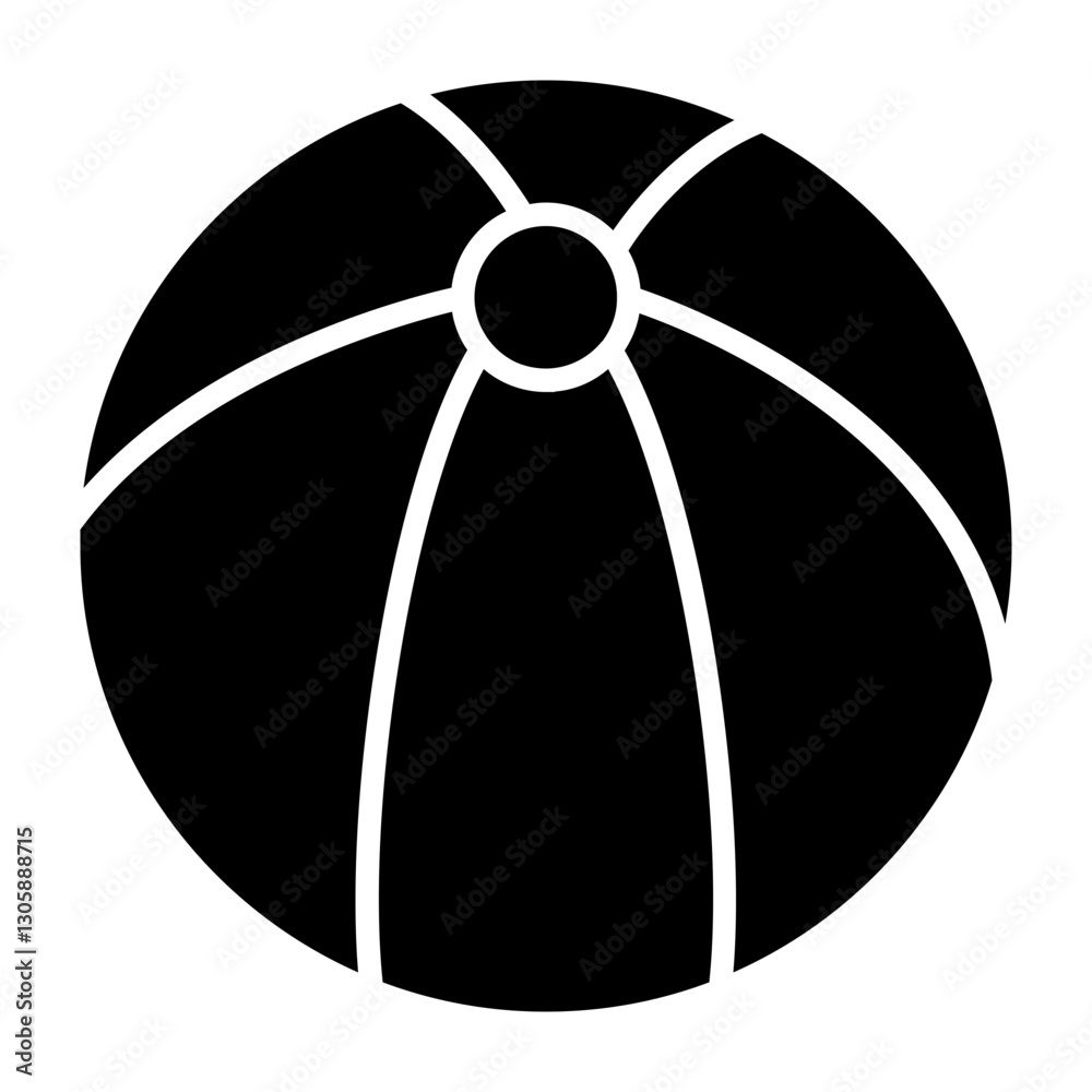 Beach ball Outline Style Icon Design Beach ball Outline Style Icon Design