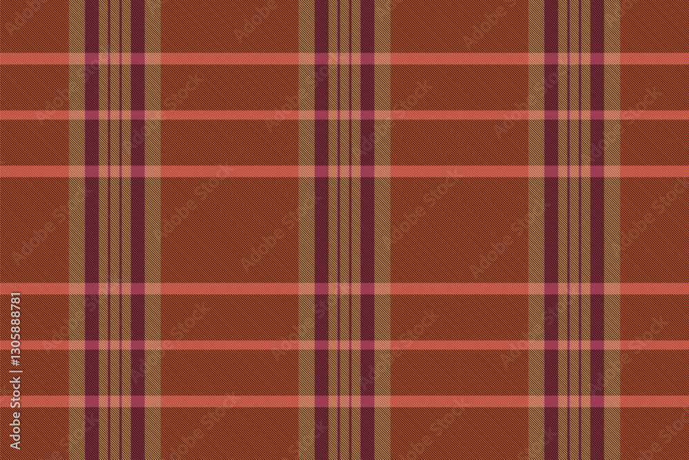 Fototapeta premium Elegant autumnal plaid pattern in warm terracotta, brown, and blush tones. Perfect for fallthemed designs, textiles, website backgrounds, or packaging.