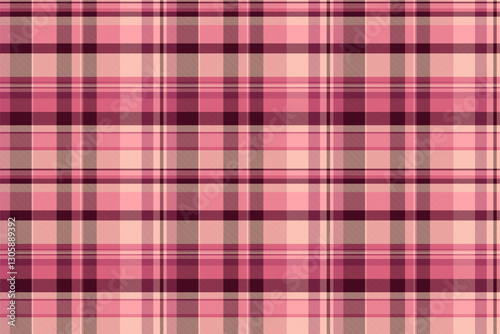 Pixel pattern texture check, mens shirt seamless fabric background. Multicultural tartan vector plaid textile in red and dark colors.