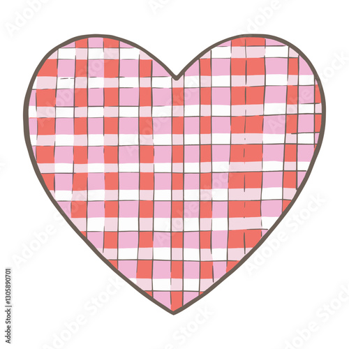 Wallpaper Mural Heart shape illustration pattern checkered vector Torontodigital.ca