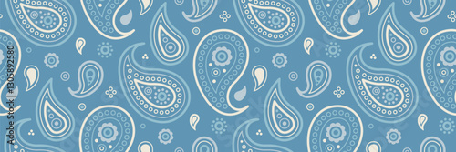 Lovely boteh in oriental creativity. Paisley curl with decor buta. Hand-drawn feminine, textured dress.
