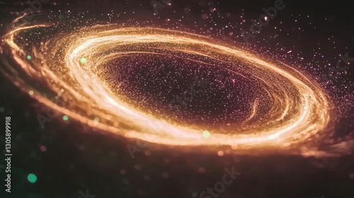 Cosmic Nebula  Golden Spiral Galaxy  Abstract Background  Space Dust  Stardust  Energetic