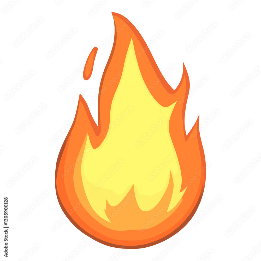 Cartoon flame icon fire illustration background vector Cartoon flame icon fire illustration background vector