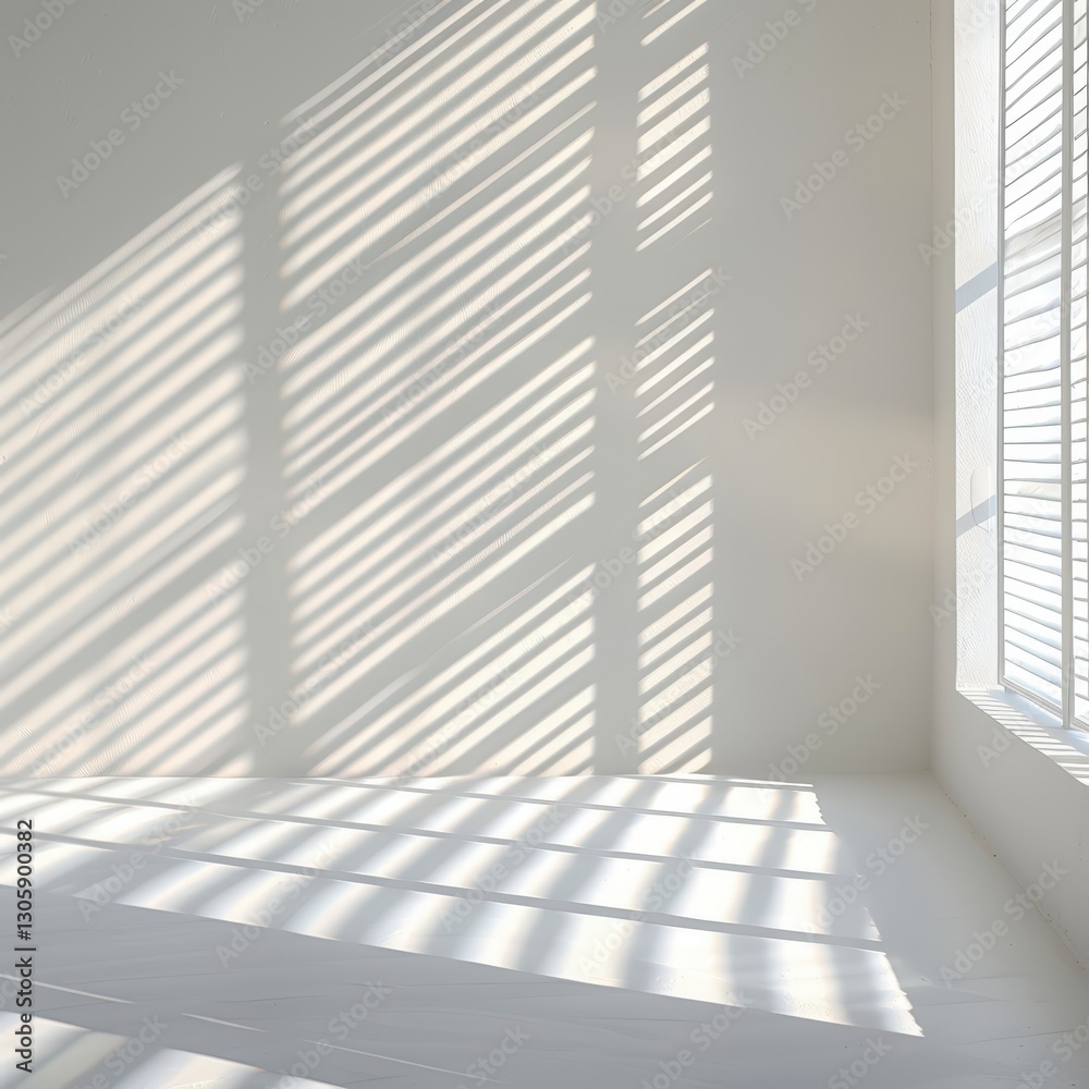 Obraz premium Sunlight casting shadows in a bright room