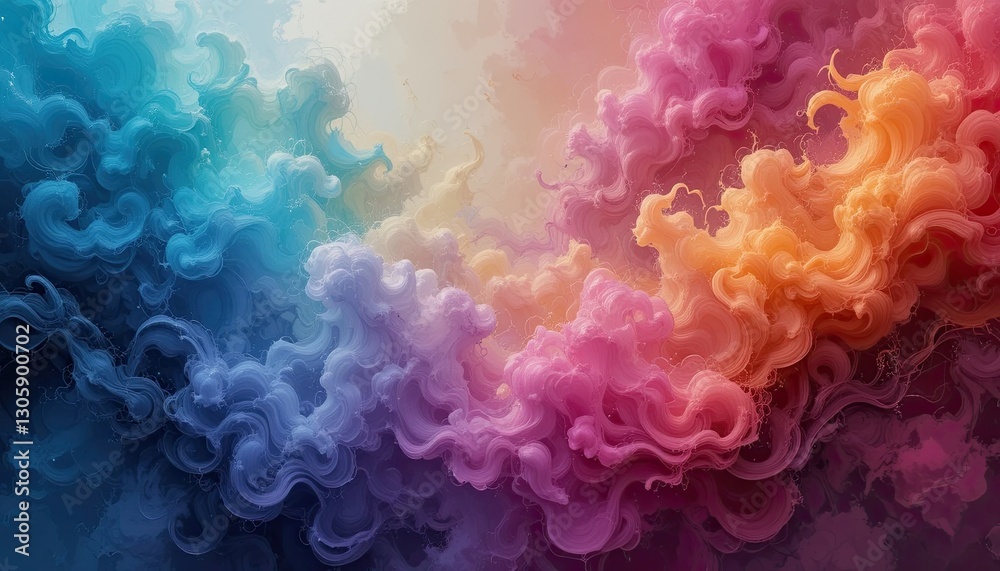 Obraz premium Artistic perspective colorful swirls in digital form