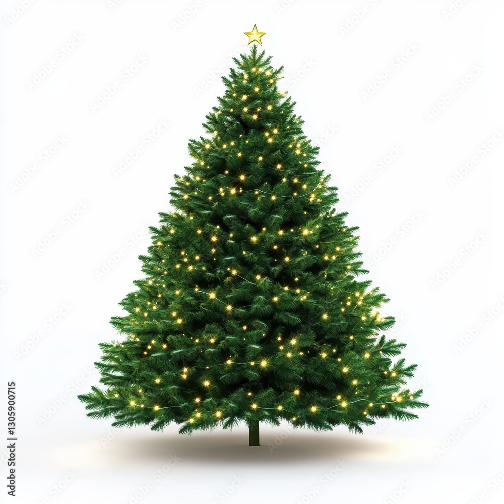 Lively Christmas Tree With Bright Lights and Holiday Spirit Lively Christmas Tree With Bright Lights and Holiday Spirit