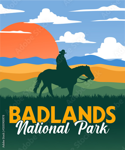 badlands national park with beautiful natural views