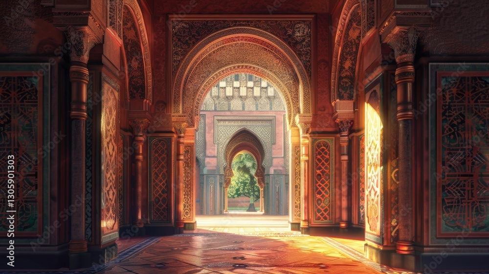 Obraz premium Stunning Moroccan architecture in warm sunlight