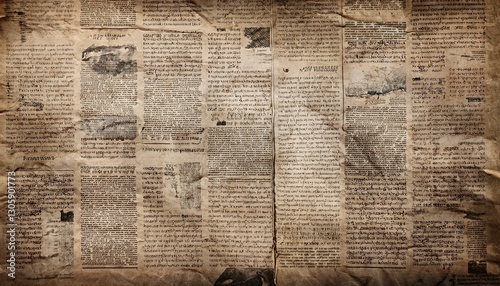 The texture of the old newsprint