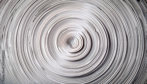 concentric random rotated white ring or circle segments fading out background wallpaper banner flat lay top view from above with copy space