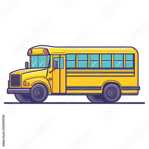 School bus transportation illustration vehicle vector