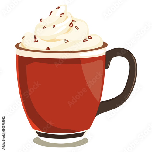 Hot chocolate illustration beverage dessert  vector