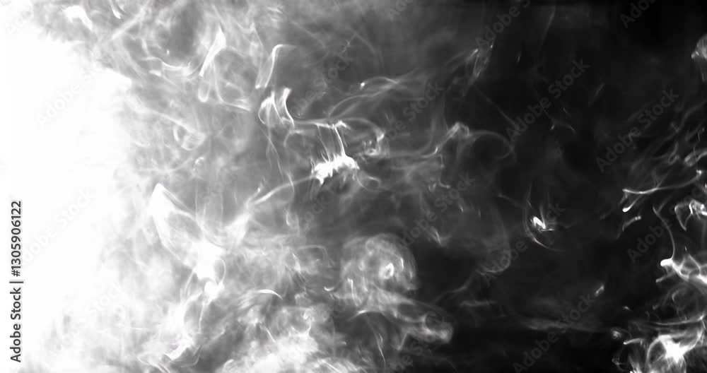 Smoke transition mask, realistic compositing element 4k v06