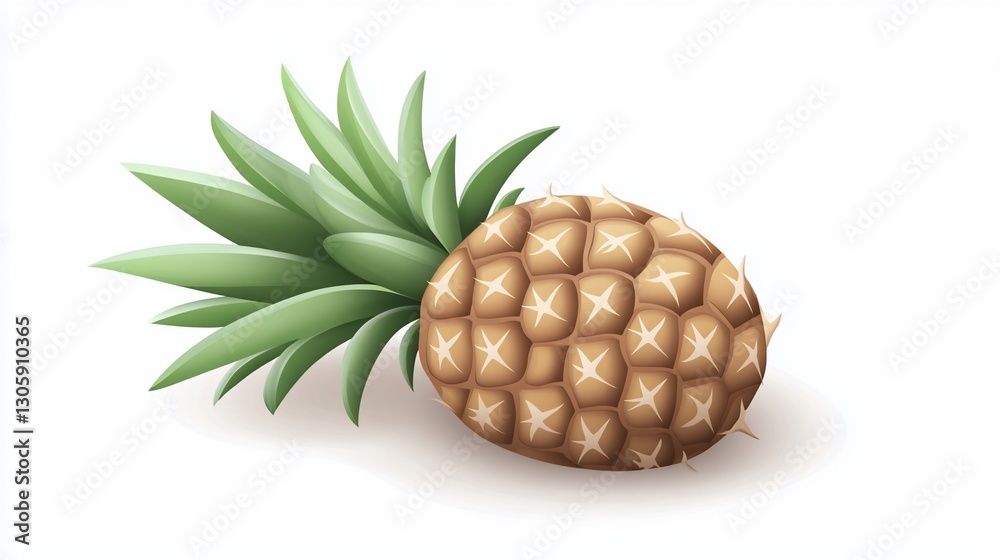 Ripe pineapple isolated on white background Ripe pineapple isolated on white background
