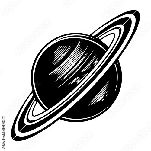 Illustration astronomy planet saturn vector