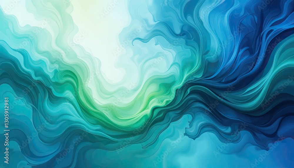 Obraz premium Dynamic abstract waves digital art colorful background creative design fluid motion