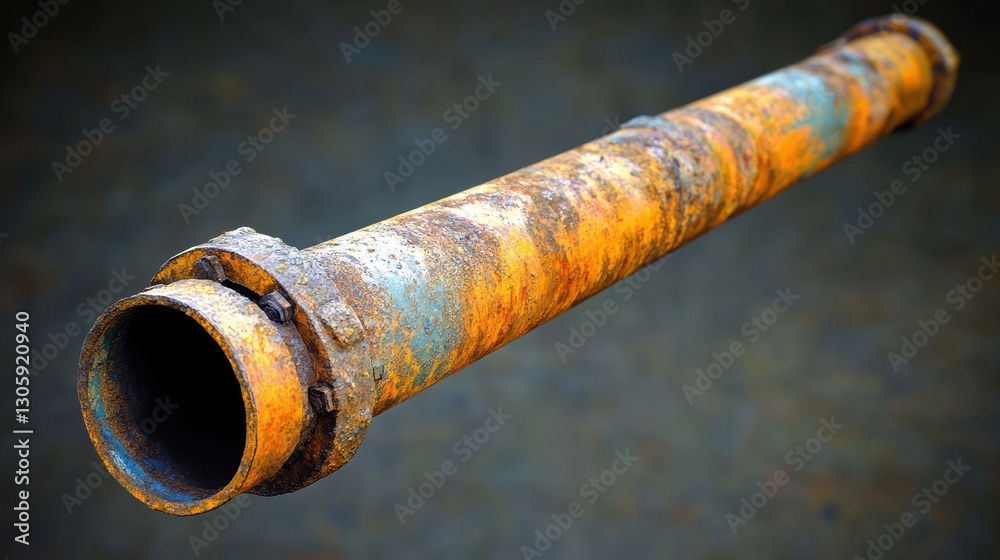 Rusty Pipe on Dark Ground Rusty Pipe on Dark Ground