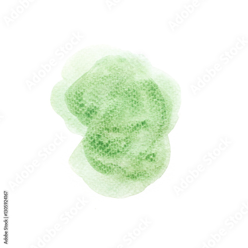 a green watercolor sponge.