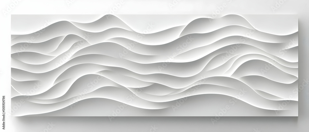 Obraz premium White wave texture wall art