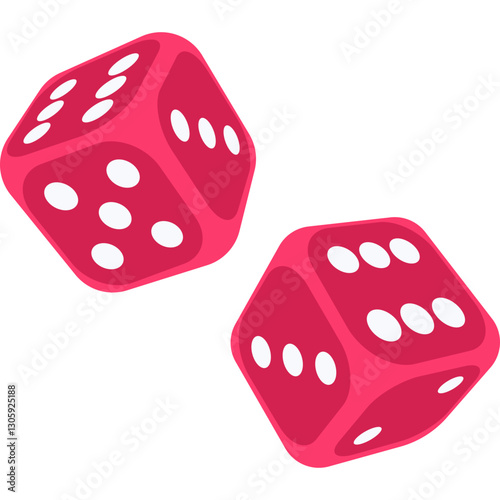 Dice Flat Illustration