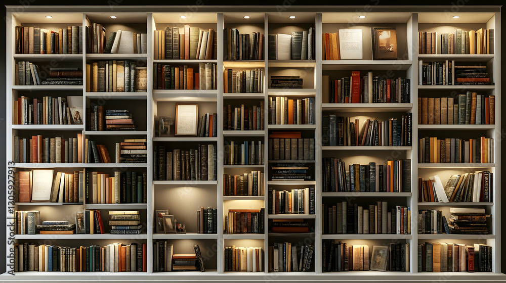 Grand bookcase, filled books, reading room, home library, interior design Grand bookcase, filled books, reading room, home library, interior design