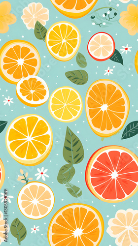 summer pattern happy colors design geometric shapes design poster background
