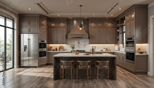 Modern kitchen interior design residential home photography stylish wide angle elegance