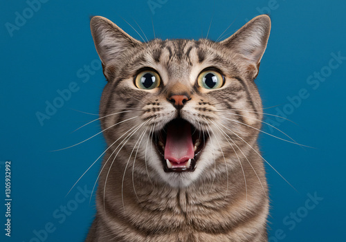 shocked funny. Cute shocked expression of a cat 